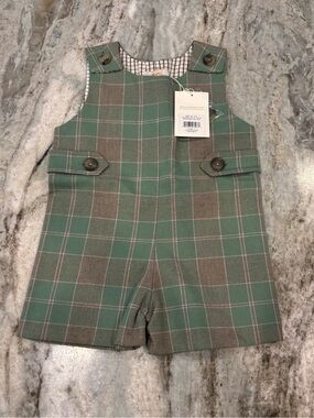 TBBC green plaid Jon Jon NWT